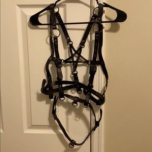 Leather body harness